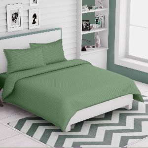Satin Stripe Double Bed Sheet Set