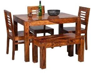 Sheesham Wooden Dining Table Set