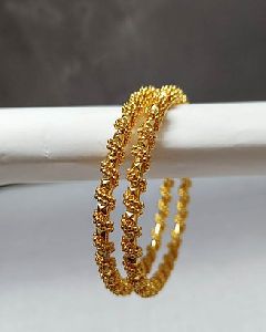 Gold Plated Spiral Bangles