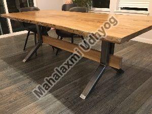 Wood and Metal Dining Table