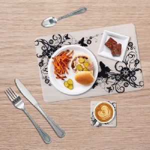 PP Table Mat With Coaster Set