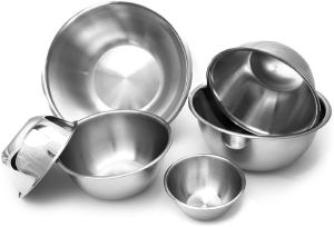 6 Piece Shiny Steel Bowl Set