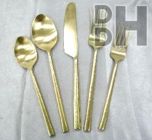 5 Pcs Brass Cutlery Set