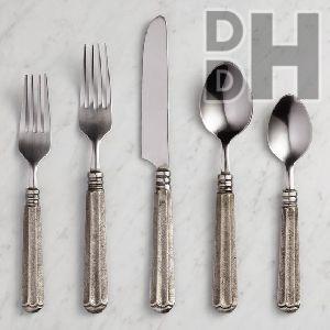 5 Pcs Steel Cutlery Set with Aluminum Handle