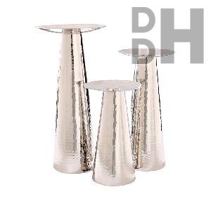 Aluminum Hammered Candle Stand