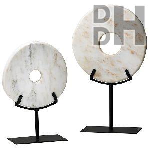 Marble Plate Black Brass Iron Table Top