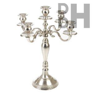Shiny Nickel Plated Aluminium Candle Stand