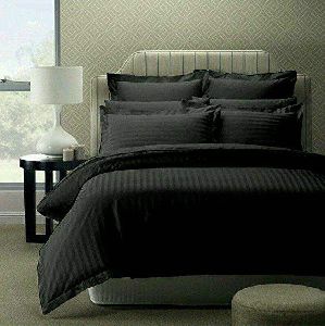 Satin Stripes  Bed Sheet with Two Pillow Cover