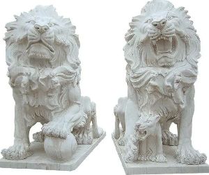 Stone Handcrafted Lion Statue