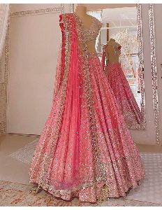 Magical Pink Colour Silk Mirror Work Lehenga Choli