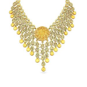 American Diamond Gold Mixed Necklace