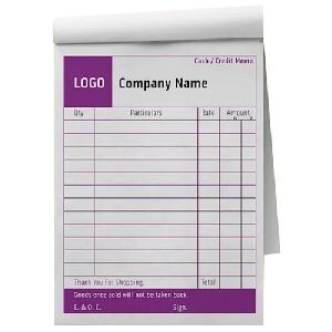 Printed Cash Memo Book