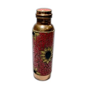 Floral Copper Water Bottle