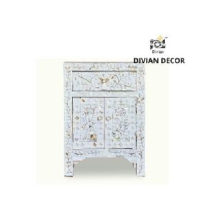 Mother of Pearl Inlay Bedside Table