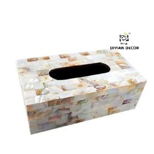 Mother Of Pearl Tissue Box