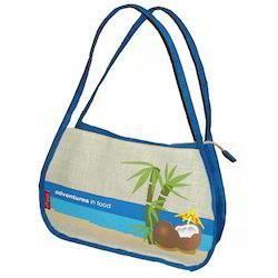 Printed Jute Beach Bag