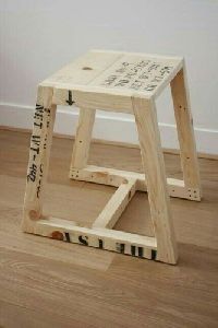 Pine wood Stool