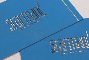 Silver Foil Embossed Velvet Visiting Card