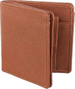 SOLOWAY Men's Artificial Leather Pocket Fit Size Wallet, Tan