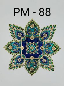 Metal meenakari rangolis