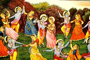 Krishna Radha Tanjore Painting