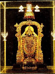 Tirupati Balaji Sculpture Gold Tanjore Painting