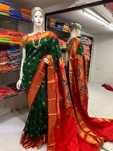 Maharani Kadiyal Paithani Saree