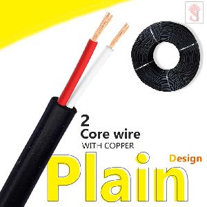2 Core Plain Design Black Color Data Cable Wire