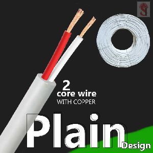 2 Core Plain Design White Color Data Cable Wire