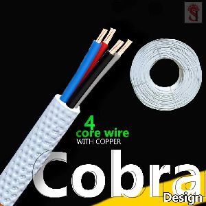 4 Core Cobra Design White Color Data Cable Wire