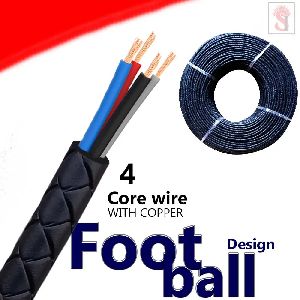 4 Core Football Design Black Color Data Cable Wire