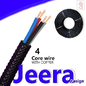 4 Core Jeera Design Black Color Data Cable Wire