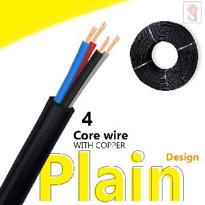 4 Core Plain Design Black Color Data Cable Wire