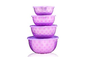 4 Piece Colored Bowl Set