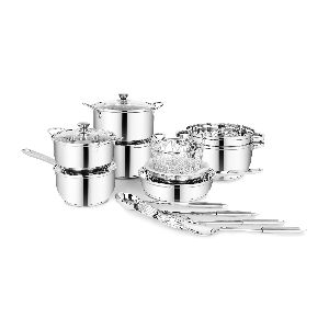 Stainless Steel 17 Piece Cookware Set