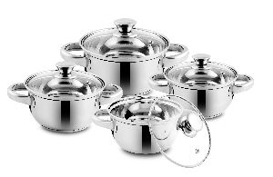 Stainless Steel 8 Piece Cookware Set
