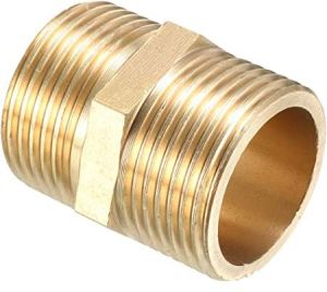 Brass Pipe Hex Nipple Adapter