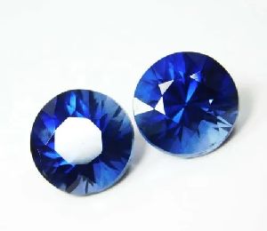 Blue Round Sapphire Gemstone