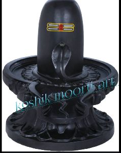 Panchmukhi sivling in black marble size 12 inch