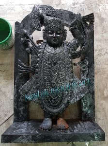 Shrinath ji In black marble statue