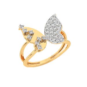 Flutter Butterfly Diamond Ring