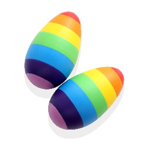 Rainbow Wooden Egg Shaker -Set of 2