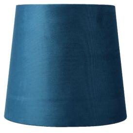 30cm tall hardback lampshade in blue velvet