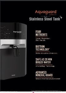 Eureka Forbes Select Edge water purifier with Stainless Steel tank