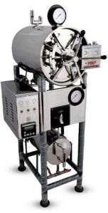 Double Walled Fully Automatic Digital Cylindrical Horizontal Autoclave