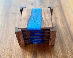 Wooden Epoxy Resin Coaster