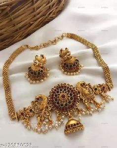 Peacock Choker Necklace Set