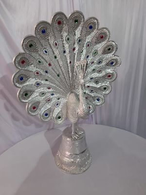 Metal Peacock Statue