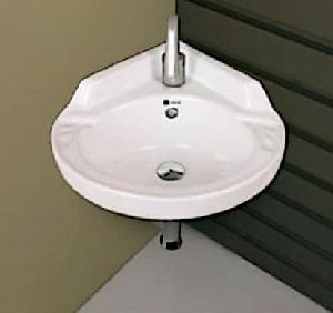 Corner Wall Mounted Pedestal Wash Basin