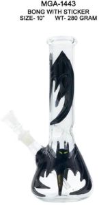 10 Inch Glass Bong with Sticker